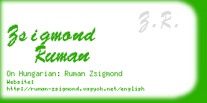 zsigmond ruman business card